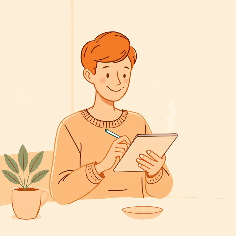 Cafe Feedback Survey illustration